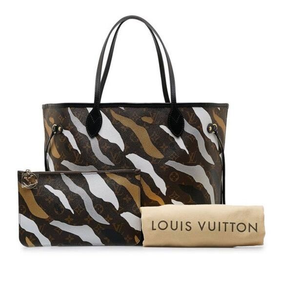 Louis Vuitton Monogram Camouflage Neverfull MM Tote Bag - Picture 1 of 14